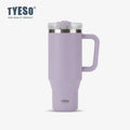 Tyeso 900/1200ML Tumbler Bottle Stainless Steel Car Mug With Handle Straw Thermal Iced Travel Vacuum Insulated Coffee Hot Cup
