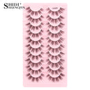 3/10 pairs Natural Lashes Mink Fluffy False Eyelashes Make up Tools Wispy Half Eyelashes 3D Cat Eye Eyelash Extensions Faux Cils