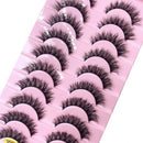 10 Pairs Natural 3d Mink Lashes Soft False Eyelashes Cross Messy Dense Eye Lashes Extension Makeup Faux Cils Maquillaje