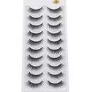 10 Pairs Natural 3d Mink Lashes Soft False Eyelashes Cross Messy Dense Eye Lashes Extension Makeup Faux Cils Maquillaje