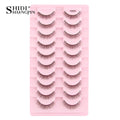 3/10 pairs Natural Lashes Mink Fluffy False Eyelashes Make up Tools Wispy Half Eyelashes 3D Cat Eye Eyelash Extensions Faux Cils