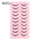 3/10 pairs Natural Lashes Mink Fluffy False Eyelashes Make up Tools Wispy Half Eyelashes 3D Cat Eye Eyelash Extensions Faux Cils