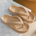 Soft Sole Platform Flip Flops Women 2025 Summer Beach Non Slip Cloud Slippers Woman Thick Sole Clip Toe Bathroom Slides Sandals