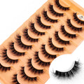 10 Pairs Natural 3d Mink Lashes Soft False Eyelashes Cross Messy Dense Eye Lashes Extension Makeup Faux Cils Maquillaje