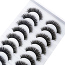 10 Pairs Natural 3d Mink Lashes Soft False Eyelashes Cross Messy Dense Eye Lashes Extension Makeup Faux Cils Maquillaje