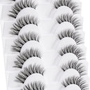 3/10 pairs Natural Lashes Mink Fluffy False Eyelashes Make up Tools Wispy Half Eyelashes 3D Cat Eye Eyelash Extensions Faux Cils