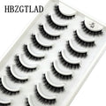 10 Pairs Natural 3d Mink Lashes Soft False Eyelashes Cross Messy Dense Eye Lashes Extension Makeup Faux Cils Maquillaje