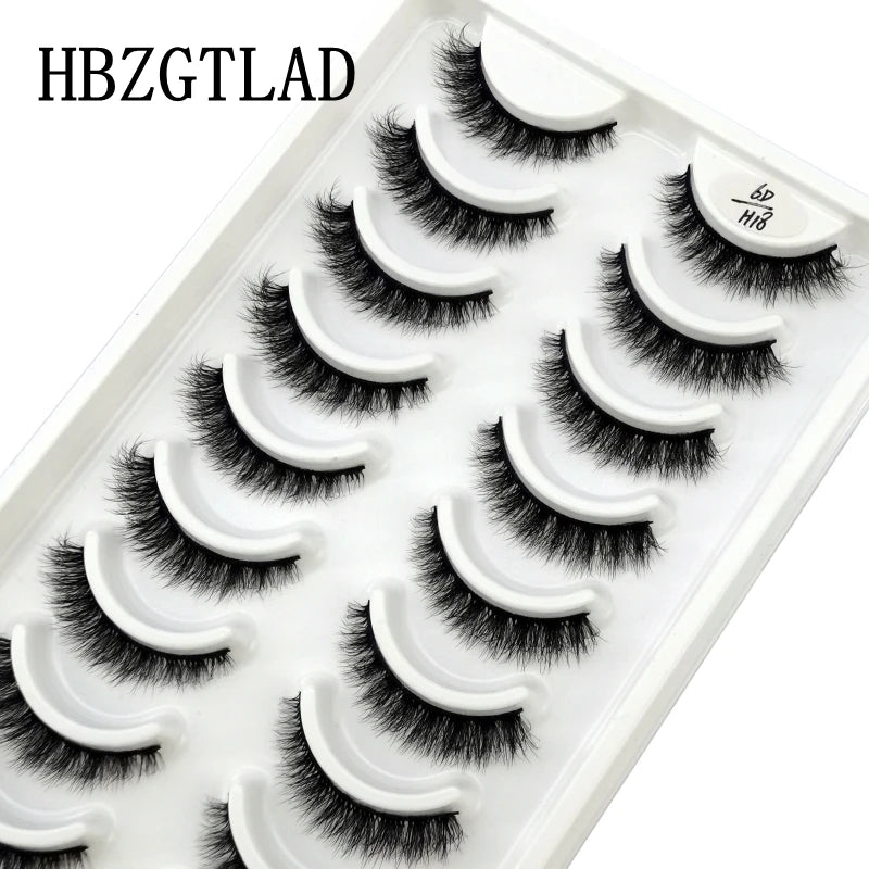 10 Pairs Natural 3d Mink Lashes Soft False Eyelashes Cross Messy Dense Eye Lashes Extension Makeup Faux Cils Maquillaje