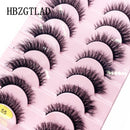 10 Pairs Natural 3d Mink Lashes Soft False Eyelashes Cross Messy Dense Eye Lashes Extension Makeup Faux Cils Maquillaje