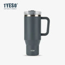 Tyeso 900/1200ML Tumbler Bottle Stainless Steel Car Mug With Handle Straw Thermal Iced Travel Vacuum Insulated Coffee Hot Cup