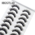 10 Pairs Natural 3d Mink Lashes Soft False Eyelashes Cross Messy Dense Eye Lashes Extension Makeup Faux Cils Maquillaje