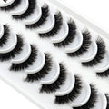 10 Pairs Natural 3d Mink Lashes Soft False Eyelashes Cross Messy Dense Eye Lashes Extension Makeup Faux Cils Maquillaje