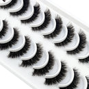10 Pairs Natural 3d Mink Lashes Soft False Eyelashes Cross Messy Dense Eye Lashes Extension Makeup Faux Cils Maquillaje