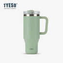 Tyeso 900/1200ML Tumbler Bottle Stainless Steel Car Mug With Handle Straw Thermal Iced Travel Vacuum Insulated Coffee Hot Cup