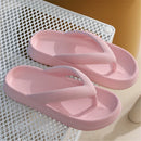 Soft Sole Platform Flip Flops Women 2025 Summer Beach Non Slip Cloud Slippers Woman Thick Sole Clip Toe Bathroom Slides Sandals
