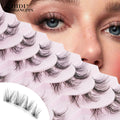 3/10 pairs Natural Lashes Mink Fluffy False Eyelashes Make up Tools Wispy Half Eyelashes 3D Cat Eye Eyelash Extensions Faux Cils