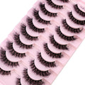 10 Pairs Natural 3d Mink Lashes Soft False Eyelashes Cross Messy Dense Eye Lashes Extension Makeup Faux Cils Maquillaje