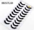 10 Pairs Natural 3d Mink Lashes Soft False Eyelashes Cross Messy Dense Eye Lashes Extension Makeup Faux Cils Maquillaje