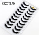 10 Pairs Natural 3d Mink Lashes Soft False Eyelashes Cross Messy Dense Eye Lashes Extension Makeup Faux Cils Maquillaje