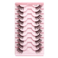 3/10 pairs Natural Lashes Mink Fluffy False Eyelashes Make up Tools Wispy Half Eyelashes 3D Cat Eye Eyelash Extensions Faux Cils