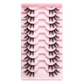3/10 pairs Natural Lashes Mink Fluffy False Eyelashes Make up Tools Wispy Half Eyelashes 3D Cat Eye Eyelash Extensions Faux Cils