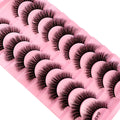 10 Pairs Natural 3d Mink Lashes Soft False Eyelashes Cross Messy Dense Eye Lashes Extension Makeup Faux Cils Maquillaje