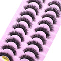 10 Pairs Natural 3d Mink Lashes Soft False Eyelashes Cross Messy Dense Eye Lashes Extension Makeup Faux Cils Maquillaje