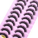 10 Pairs Natural 3d Mink Lashes Soft False Eyelashes Cross Messy Dense Eye Lashes Extension Makeup Faux Cils Maquillaje