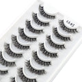 10 Pairs Natural 3d Mink Lashes Soft False Eyelashes Cross Messy Dense Eye Lashes Extension Makeup Faux Cils Maquillaje