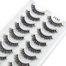 10 Pairs Natural 3d Mink Lashes Soft False Eyelashes Cross Messy Dense Eye Lashes Extension Makeup Faux Cils Maquillaje