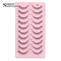 3/10 pairs Natural Lashes Mink Fluffy False Eyelashes Make up Tools Wispy Half Eyelashes 3D Cat Eye Eyelash Extensions Faux Cils