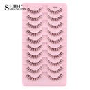 3/10 pairs Natural Lashes Mink Fluffy False Eyelashes Make up Tools Wispy Half Eyelashes 3D Cat Eye Eyelash Extensions Faux Cils