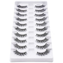 3/10 pairs Natural Lashes Mink Fluffy False Eyelashes Make up Tools Wispy Half Eyelashes 3D Cat Eye Eyelash Extensions Faux Cils