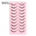 3/10 pairs Natural Lashes Mink Fluffy False Eyelashes Make up Tools Wispy Half Eyelashes 3D Cat Eye Eyelash Extensions Faux Cils