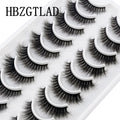 10 Pairs Natural 3d Mink Lashes Soft False Eyelashes Cross Messy Dense Eye Lashes Extension Makeup Faux Cils Maquillaje