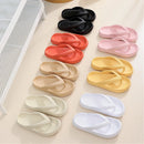 Soft Sole Platform Flip Flops Women 2025 Summer Beach Non Slip Cloud Slippers Woman Thick Sole Clip Toe Bathroom Slides Sandals