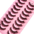 10 Pairs Natural 3d Mink Lashes Soft False Eyelashes Cross Messy Dense Eye Lashes Extension Makeup Faux Cils Maquillaje