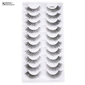 3/10 pairs Natural Lashes Mink Fluffy False Eyelashes Make up Tools Wispy Half Eyelashes 3D Cat Eye Eyelash Extensions Faux Cils