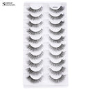 3/10 pairs Natural Lashes Mink Fluffy False Eyelashes Make up Tools Wispy Half Eyelashes 3D Cat Eye Eyelash Extensions Faux Cils