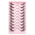 3/10 pairs Natural Lashes Mink Fluffy False Eyelashes Make up Tools Wispy Half Eyelashes 3D Cat Eye Eyelash Extensions Faux Cils