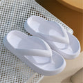 Soft Sole Platform Flip Flops Women 2025 Summer Beach Non Slip Cloud Slippers Woman Thick Sole Clip Toe Bathroom Slides Sandals