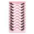 3/10 pairs Natural Lashes Mink Fluffy False Eyelashes Make up Tools Wispy Half Eyelashes 3D Cat Eye Eyelash Extensions Faux Cils