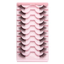 3/10 pairs Natural Lashes Mink Fluffy False Eyelashes Make up Tools Wispy Half Eyelashes 3D Cat Eye Eyelash Extensions Faux Cils