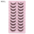 3/10 pairs Natural Lashes Mink Fluffy False Eyelashes Make up Tools Wispy Half Eyelashes 3D Cat Eye Eyelash Extensions Faux Cils