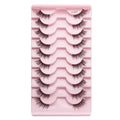 3/10 pairs Natural Lashes Mink Fluffy False Eyelashes Make up Tools Wispy Half Eyelashes 3D Cat Eye Eyelash Extensions Faux Cils