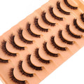 10 Pairs Natural 3d Mink Lashes Soft False Eyelashes Cross Messy Dense Eye Lashes Extension Makeup Faux Cils Maquillaje