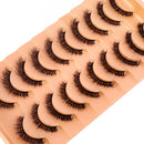 10 Pairs Natural 3d Mink Lashes Soft False Eyelashes Cross Messy Dense Eye Lashes Extension Makeup Faux Cils Maquillaje