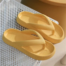 Soft Sole Platform Flip Flops Women 2025 Summer Beach Non Slip Cloud Slippers Woman Thick Sole Clip Toe Bathroom Slides Sandals