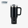 Tyeso 900/1200ML Tumbler Bottle Stainless Steel Car Mug With Handle Straw Thermal Iced Travel Vacuum Insulated Coffee Hot Cup