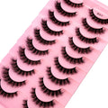 10 Pairs Natural 3d Mink Lashes Soft False Eyelashes Cross Messy Dense Eye Lashes Extension Makeup Faux Cils Maquillaje